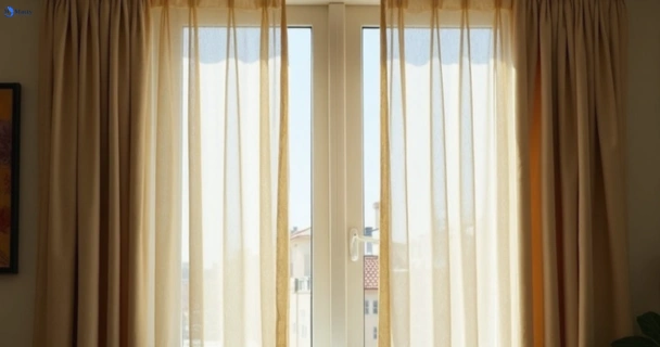 Dusty and dull curtains in bonshaw-vic before steam cleaning